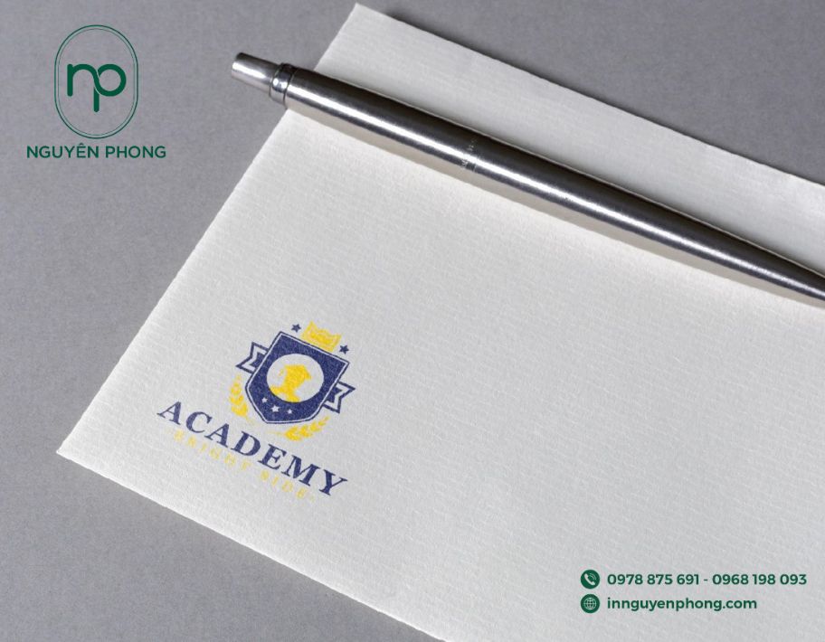 Logo giáo dục in trên phong bì